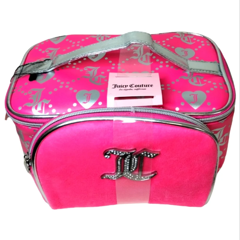 Juicy Couture Make Up Train Case Bag Set